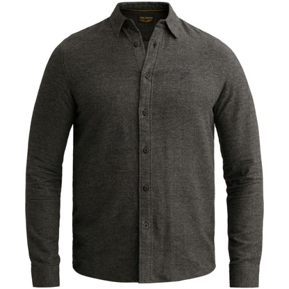 Overhemd met geborduurd logo - jet black