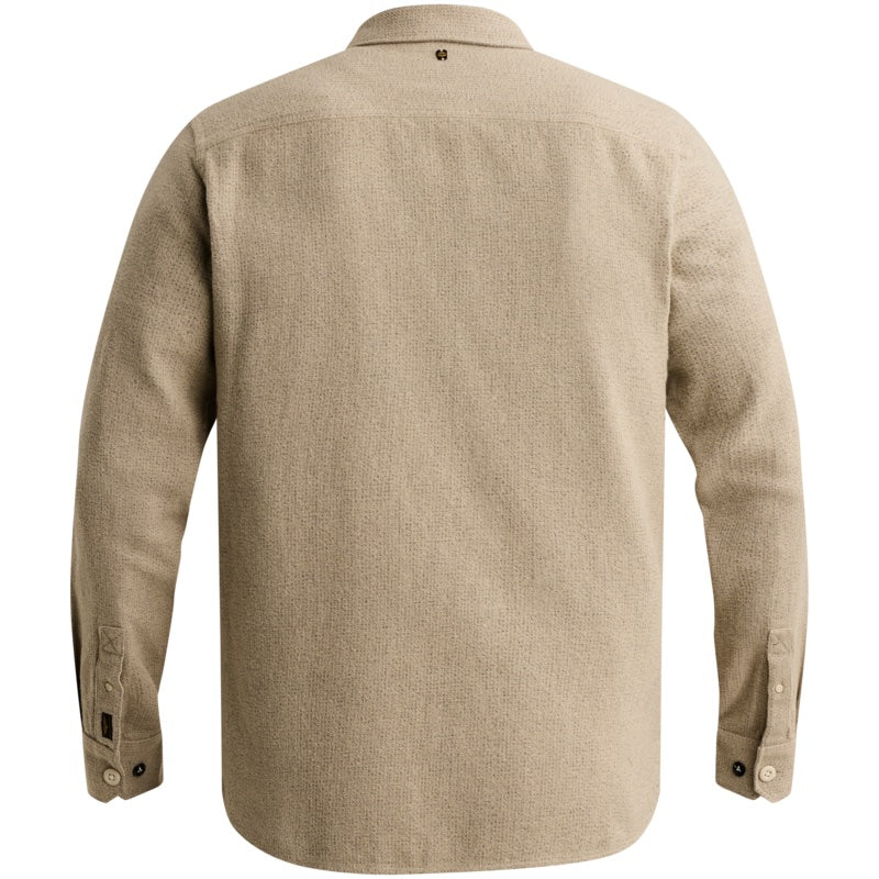 Overhemd flanel met borstzak - abbey stone