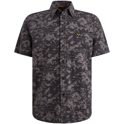 Overhemd jersey piqué - blauw/grijs