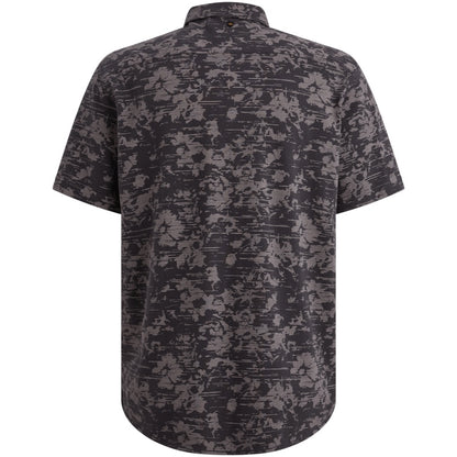 Overhemd jersey piqué - blauw/grijs