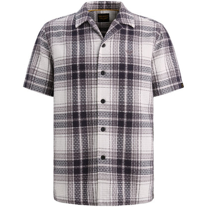 Overshirt geruit korte mouw - paars
