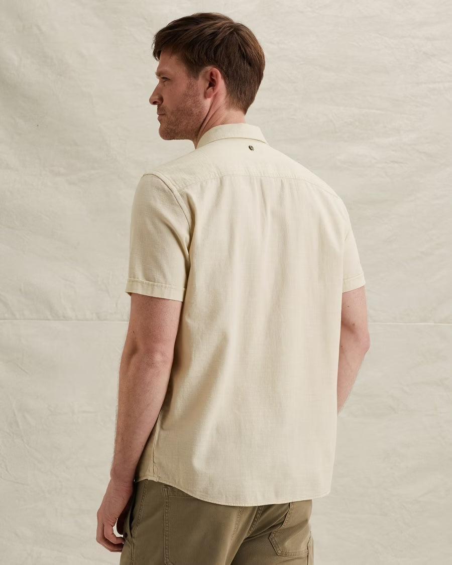 Overhemd korte mouw - beige