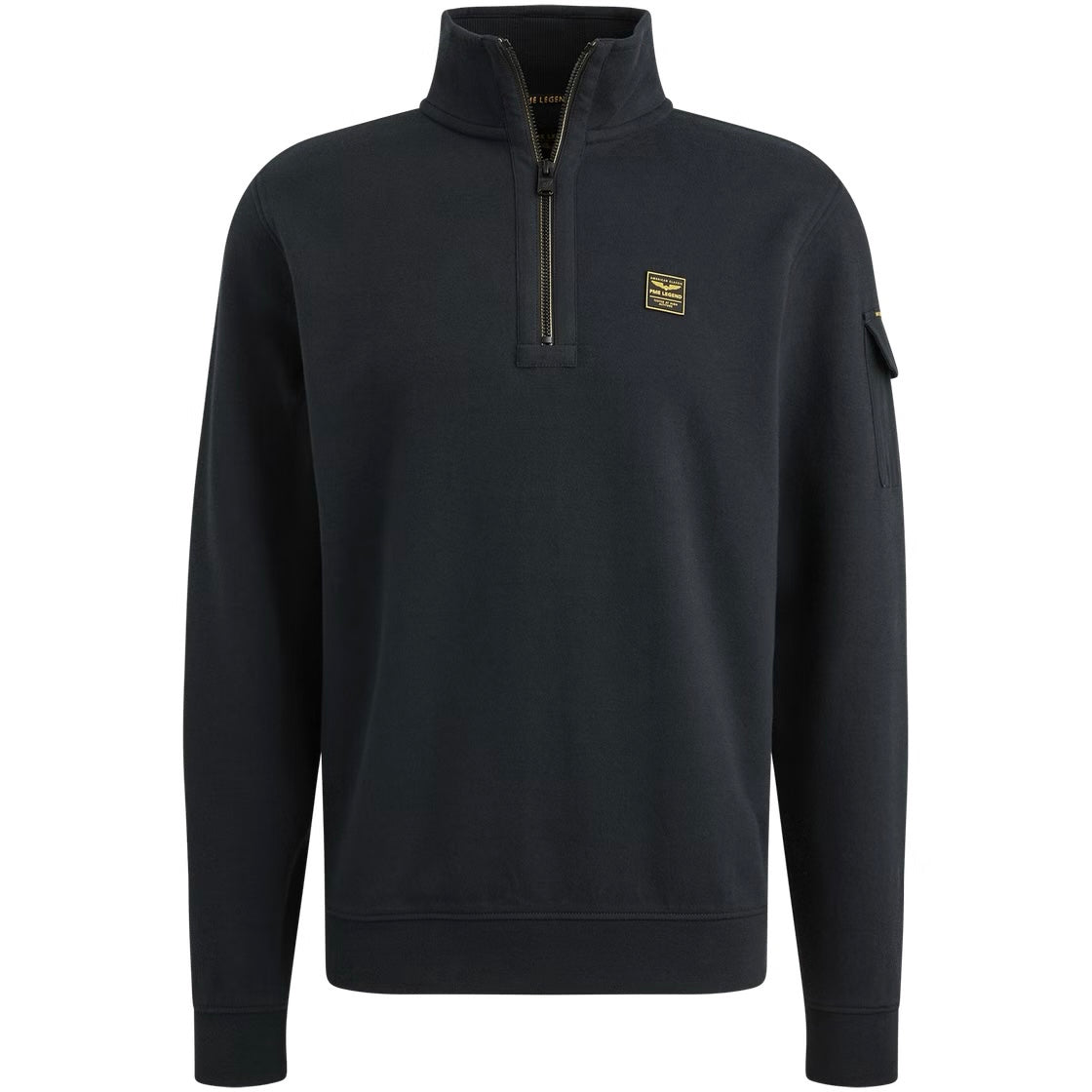 Sweater met halve rits - blauw