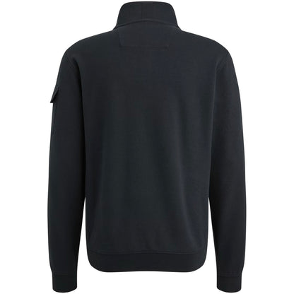 Sweater met halve rits - blauw