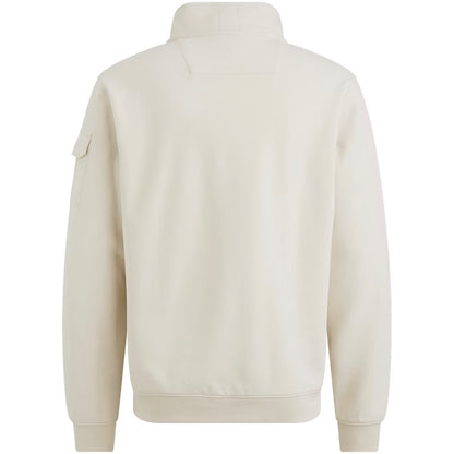 Sweater met halve rits - beige