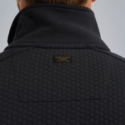 Vest sweat met rits - blauw