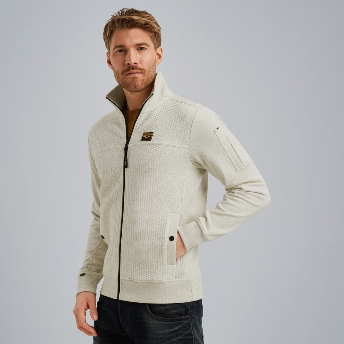 Vest sweat met rits - grijs melee