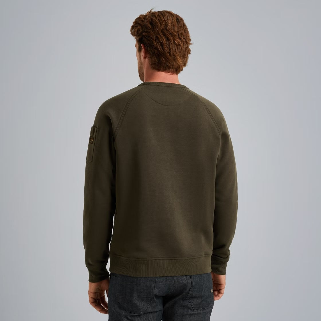 Sweater met flight pocket - groen