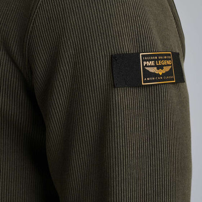 Trui sweat met borstzak - groen