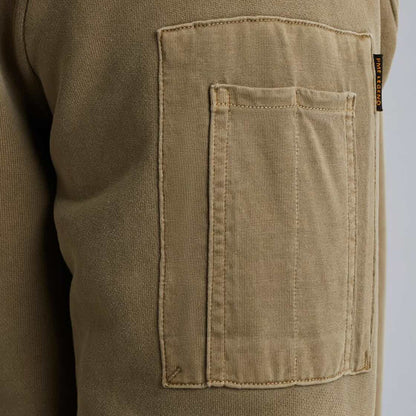 Trui sweat met artwork - khaki