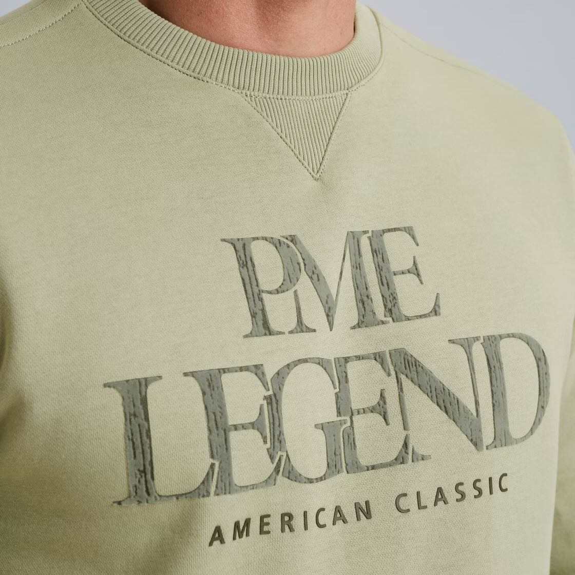 Trui sweat met artwork - groen