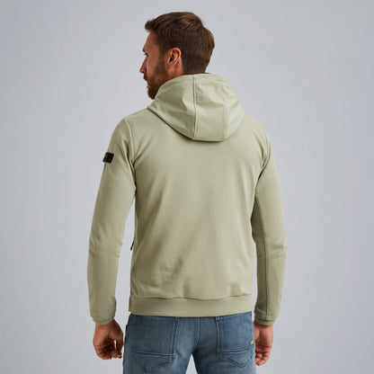 Vest met rits en capuchon - groen