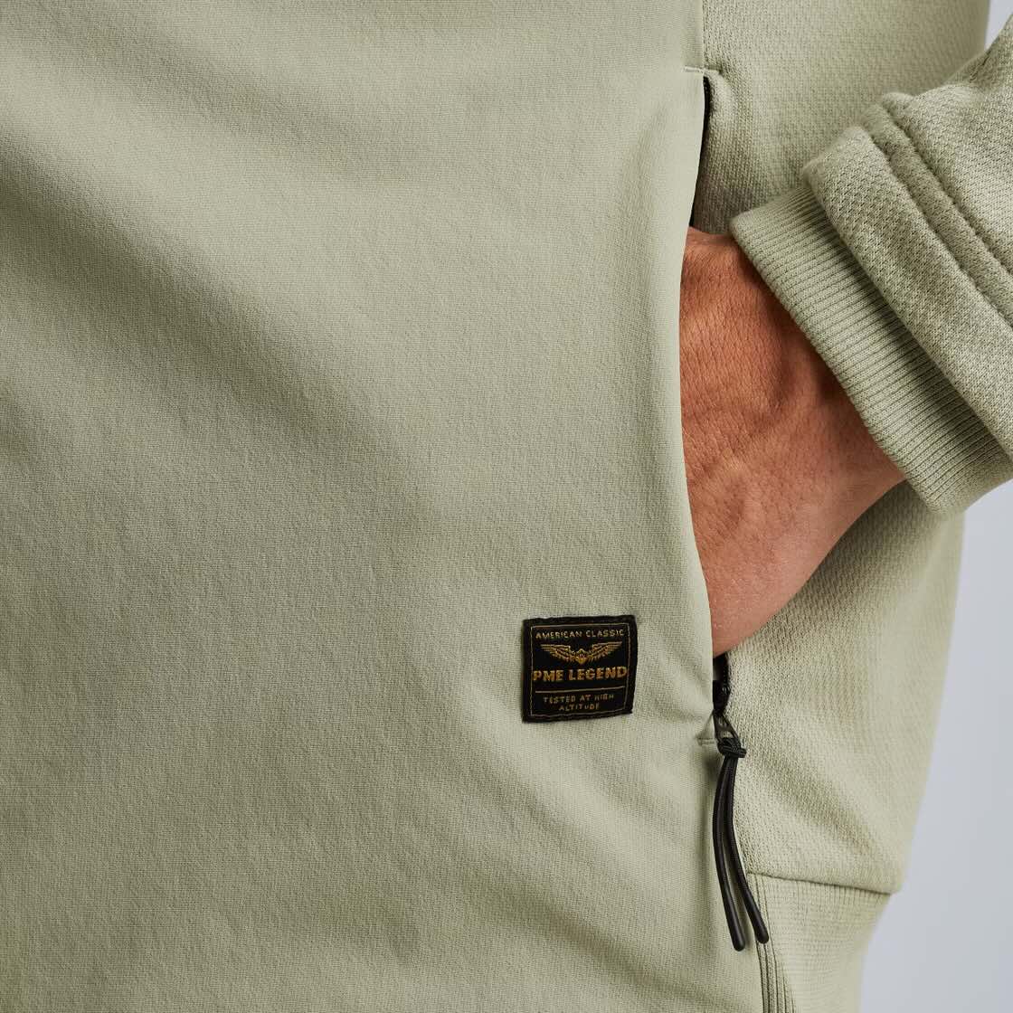 Vest met rits en capuchon - groen