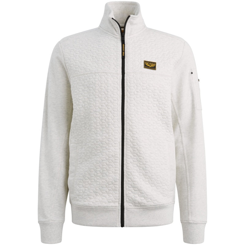 Vest sweat met flight pocket - lichtgrijs