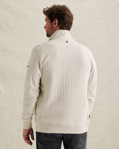Vest sweat met flight pocket - lichtgrijs