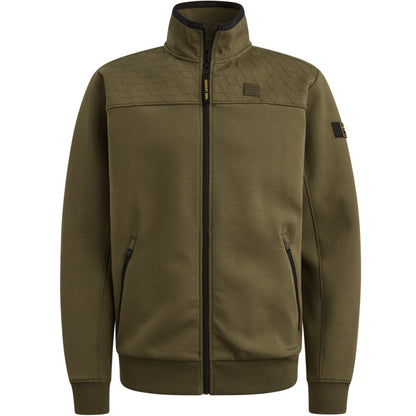 Vest sweat met rits - groen