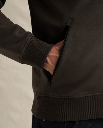 Vest sweat met rits - beluga