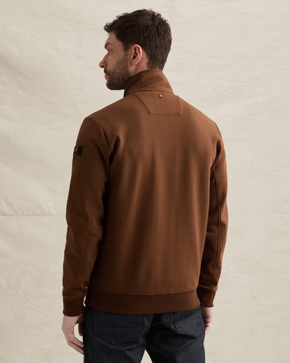 Vest sweat met rits - cappuccino