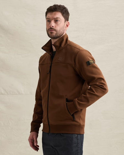 Vest sweat met rits - cappuccino