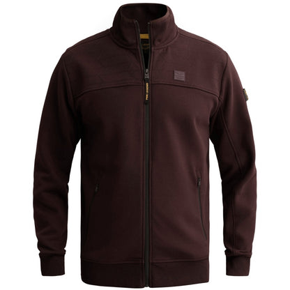 Vest sweat met rits - aubergine