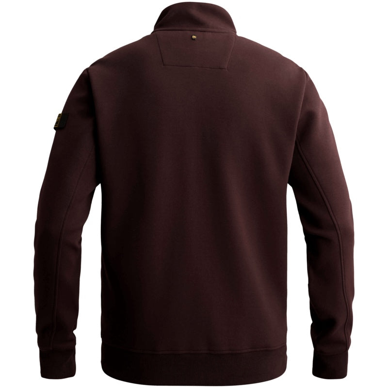 Vest sweat met rits - aubergine