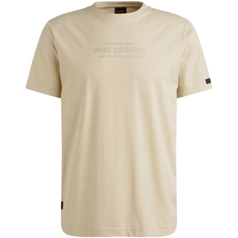 T-shirt met artwork- beige