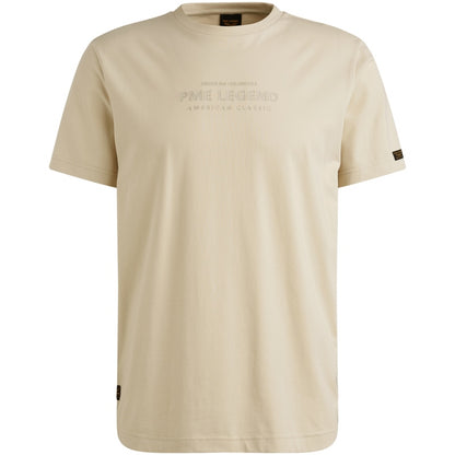 T-shirt met artwork- beige