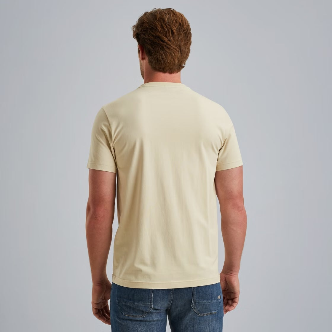 T-shirt met artwork- beige