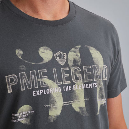 T-shirt met artwork- blauw