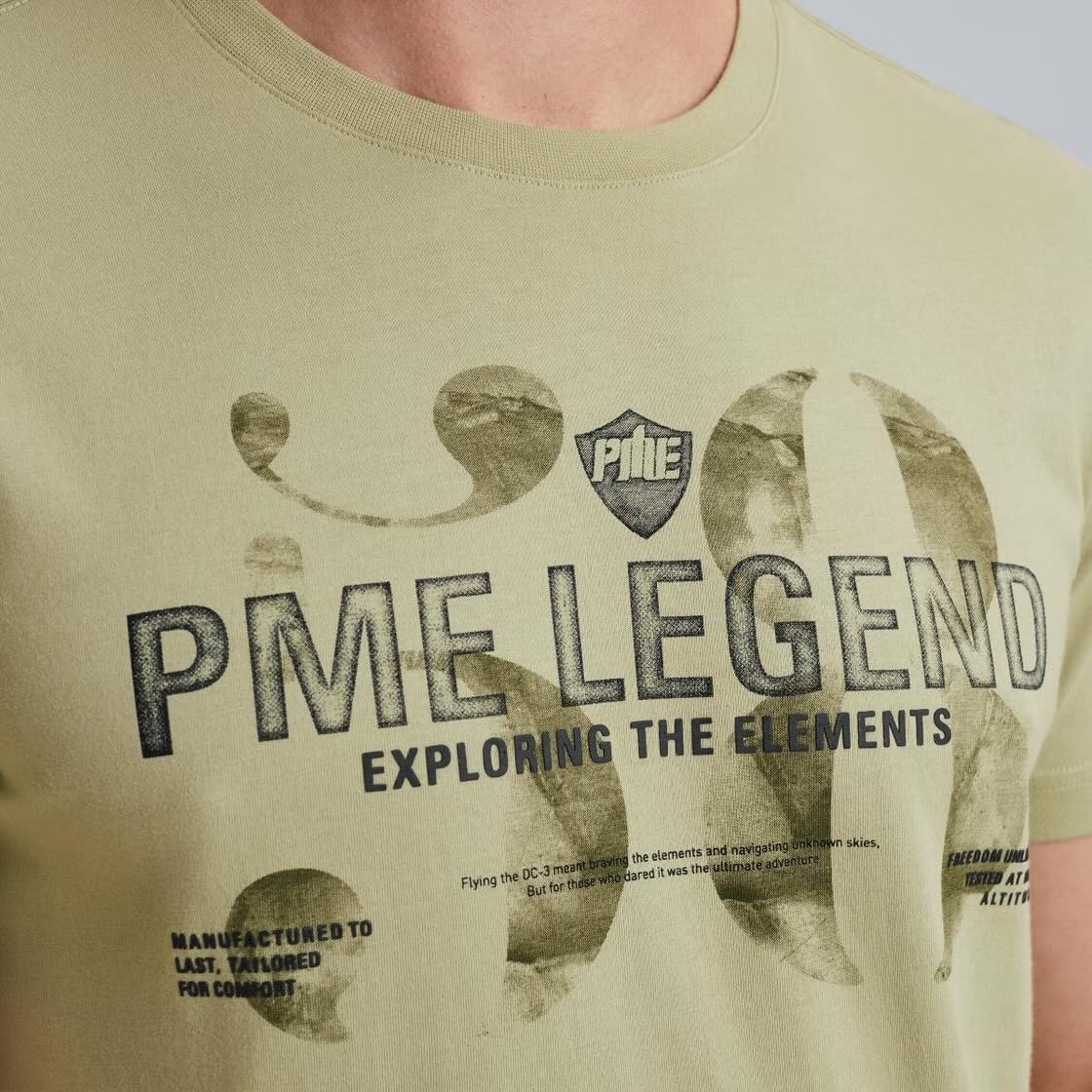 T-shirt met artwork- groen