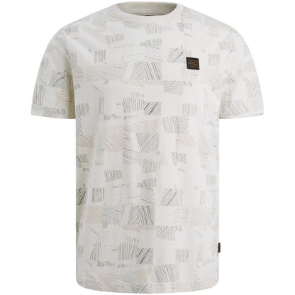 T-shirt met allover print - beige