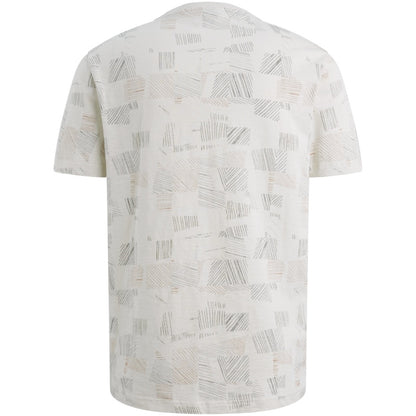 T-shirt met allover print - beige