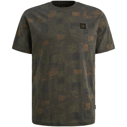 T-shirt met allover print - groen
