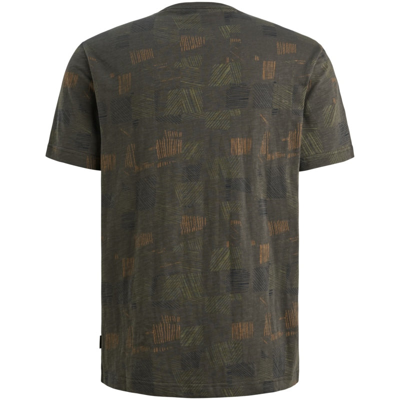 T-shirt met allover print - groen