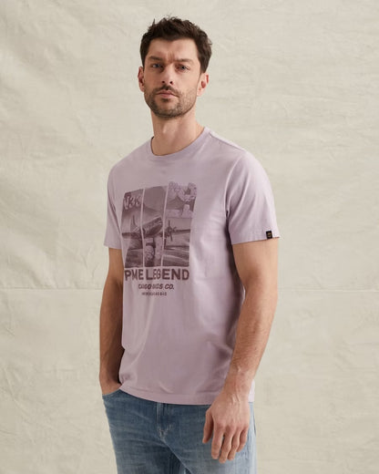 T-shirt met artwork -  paars