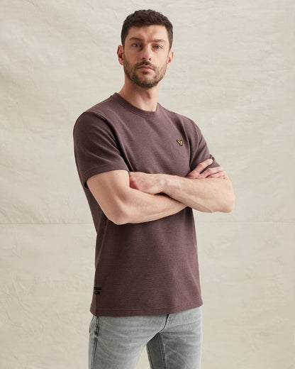 T-shirt met streeppatroon -  paars