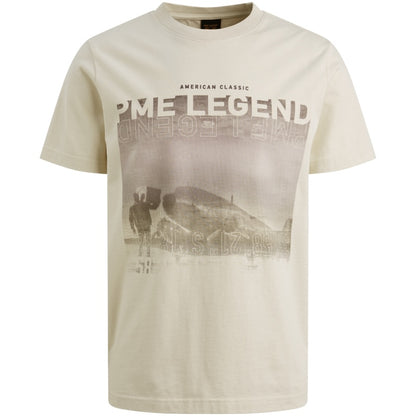T-shirt met artwork - beige