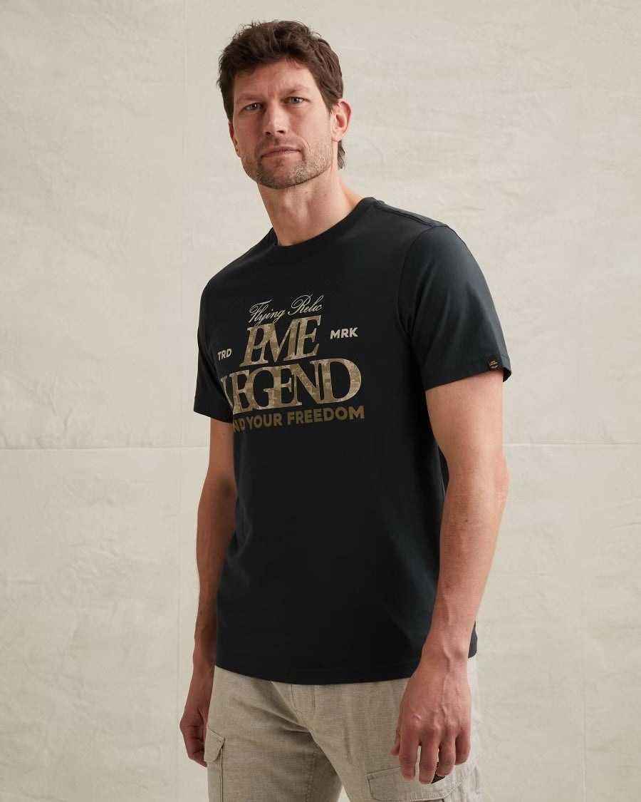 T-shirt jersey met artwork - carbon