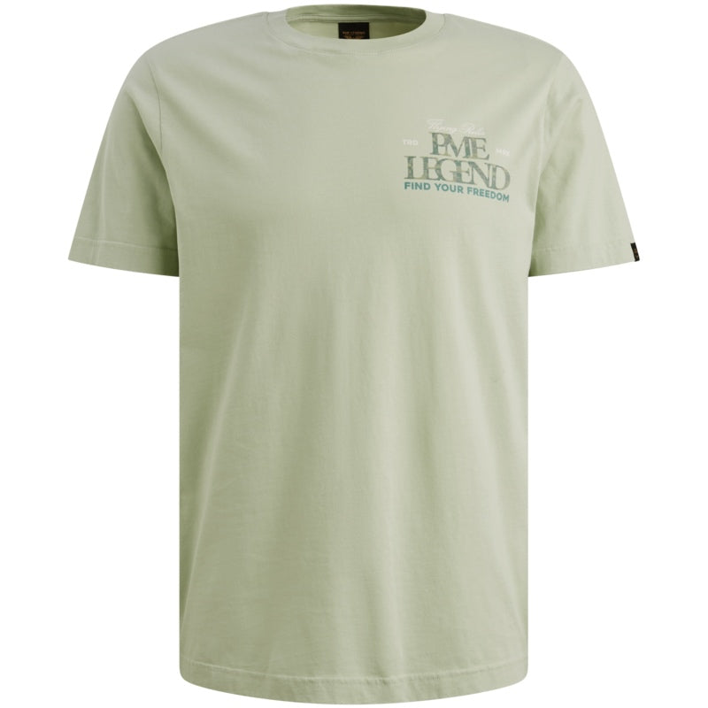 T-shirt jersey met artwork - cameo green