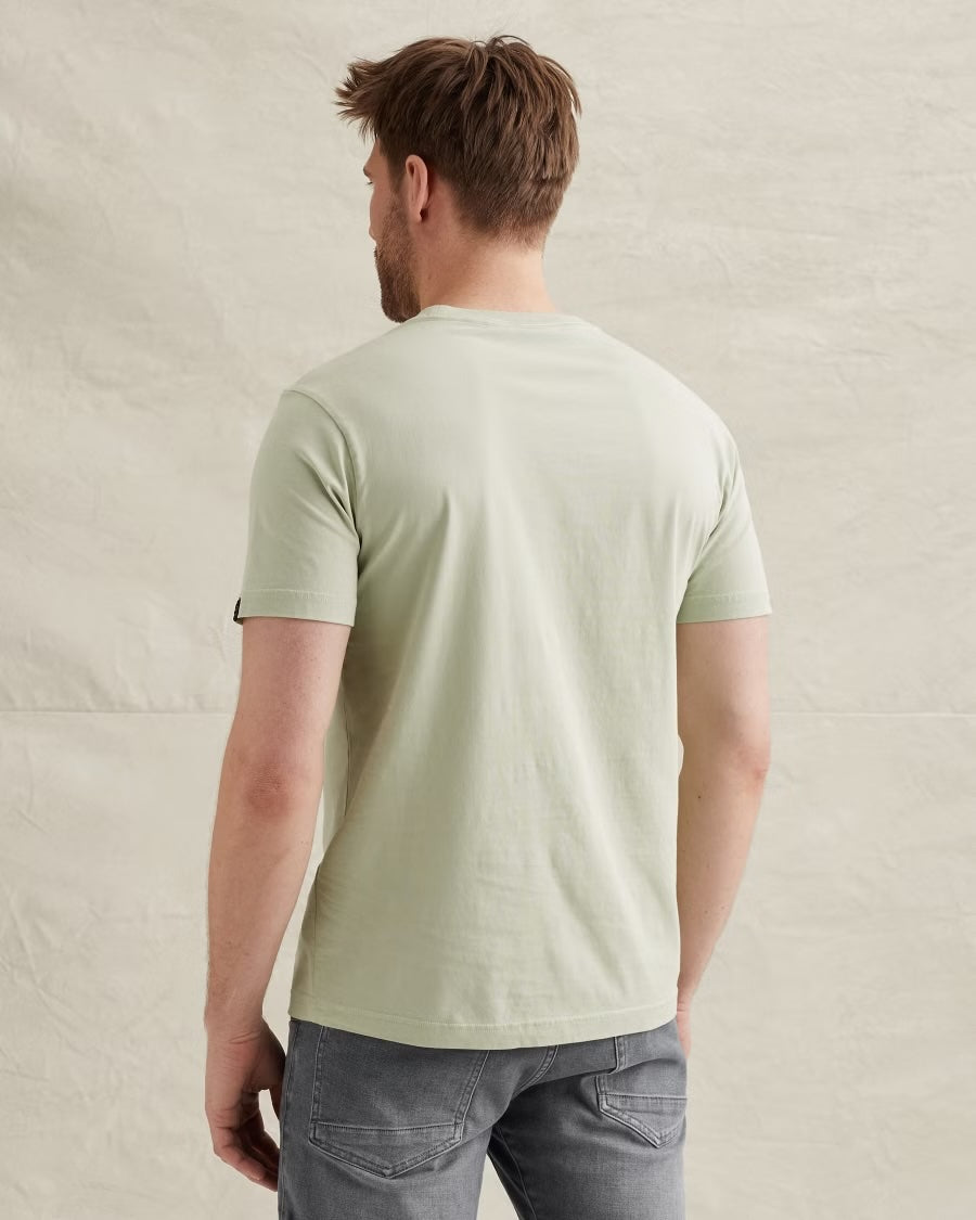 T-shirt jersey met artwork - cameo green
