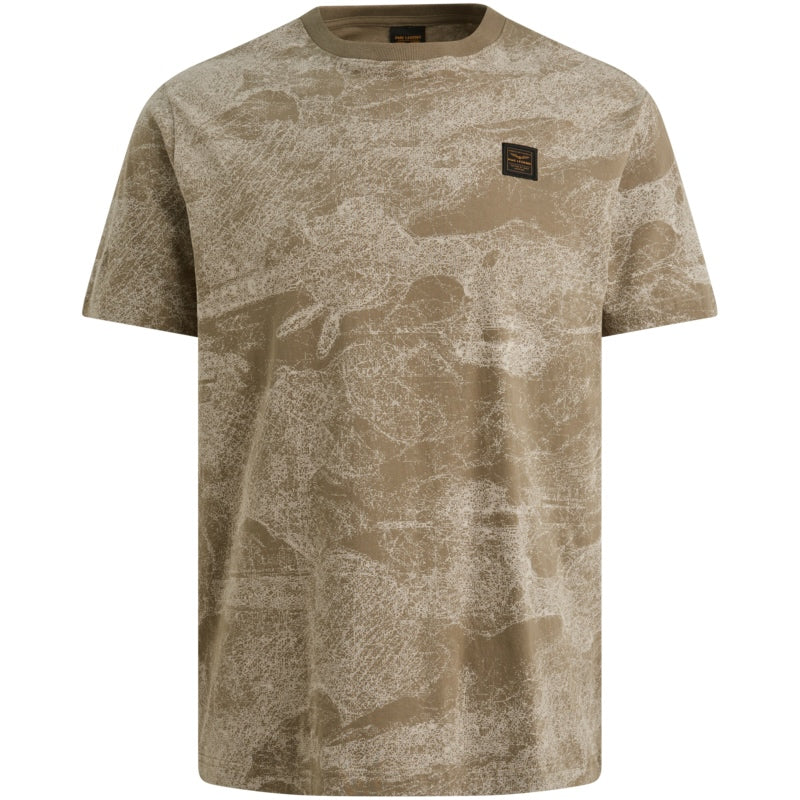 T-shirt jersey met allover print - dusky green