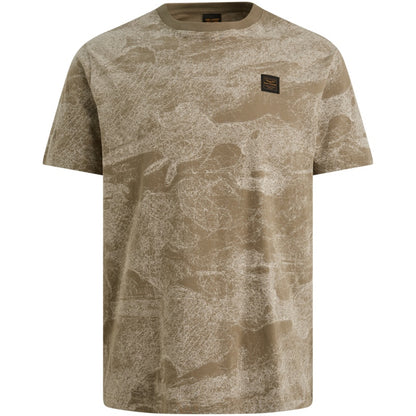 T-shirt jersey met allover print - dusky green