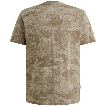 T-shirt jersey met allover print - dusky green