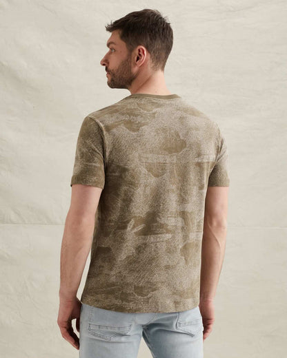 T-shirt jersey met allover print - dusky green