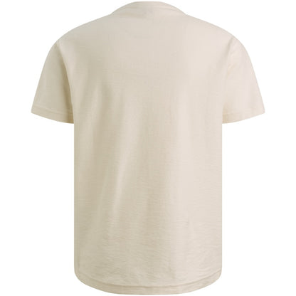 T-shirt jersey jacquard met artwork - egret
