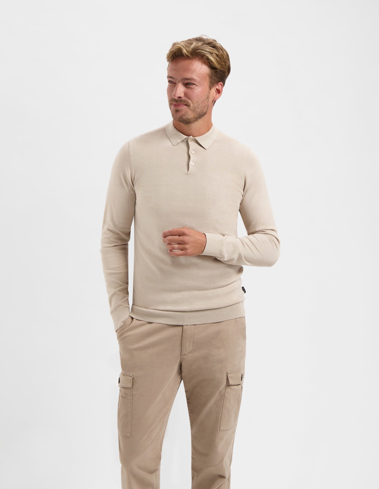 BEREND trui met polokraag - beige