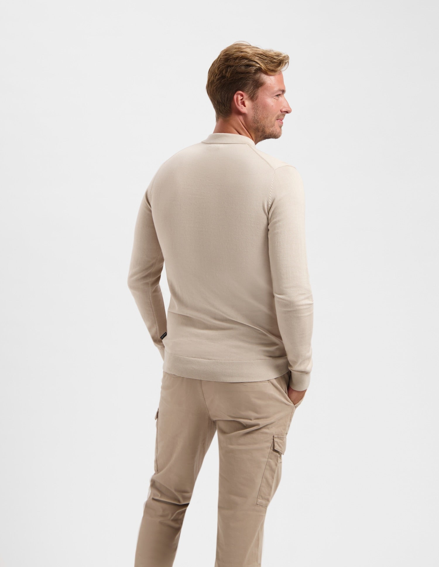 BEREND trui met polokraag - beige