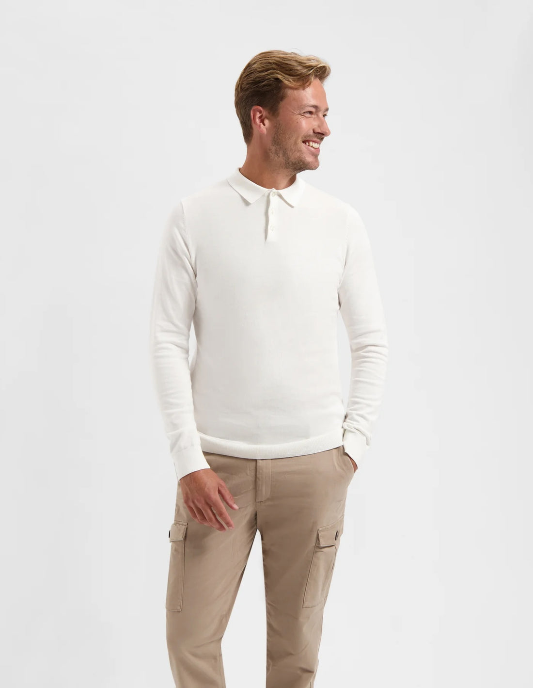 BEREND trui met polokraag - wit