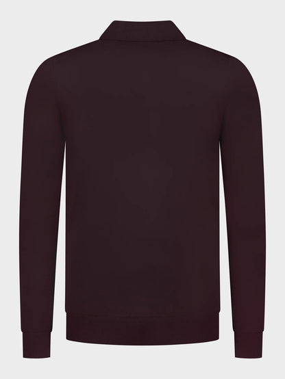 BEREND trui met polokraag - plum melange