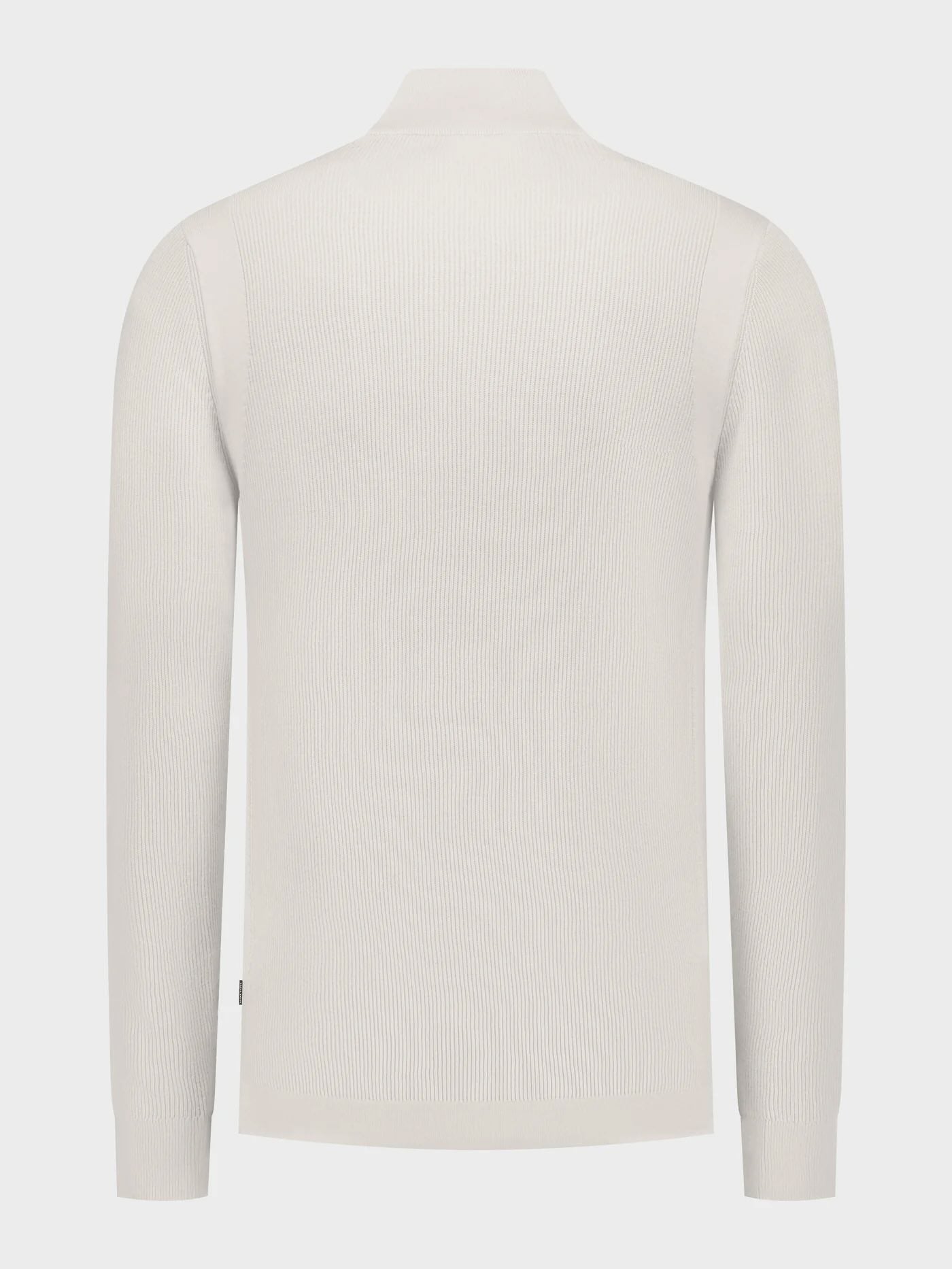 DAMIAN trui met halfzip - stone